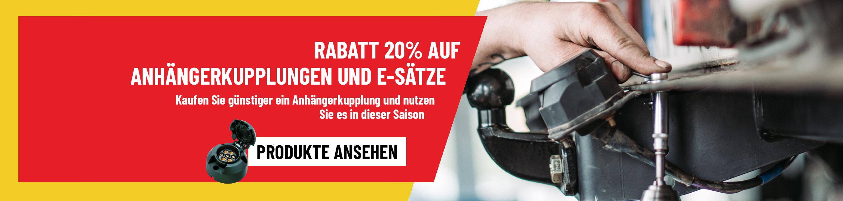 Rabatt 20% auf anhängerkupplung und e-satz